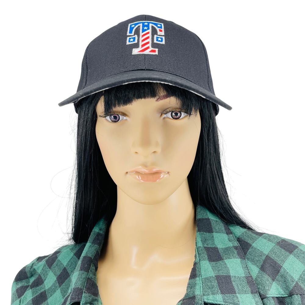 T-Mobile Black Baseball Cap / Hat with Americana "T" Logo and grey camo peak NWT